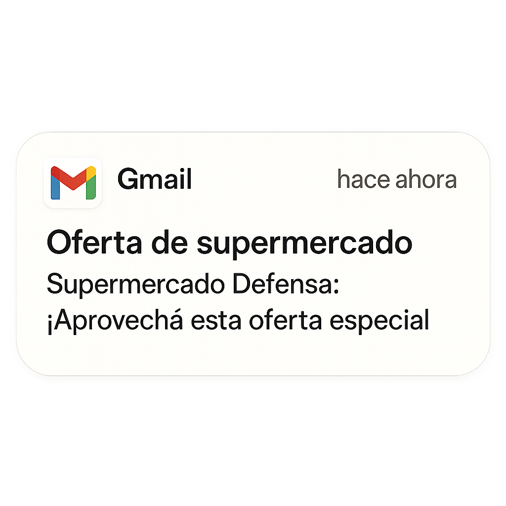 notificación de gmail